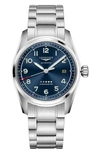 Longines Spirit 40mm Stainless Steel Bracelet Watch In Sunray Blue
