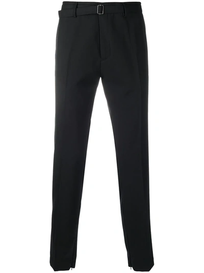 Diesel Belted Tapered Trousers In Black