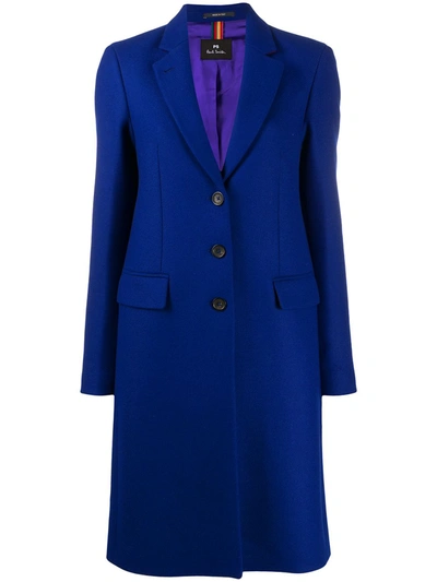 Ps By Paul Smith Epsom Three-button Coat In Blue