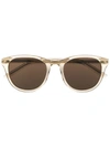 Saint Laurent Sl 401 Round-frame Sunglasses In Neutrals