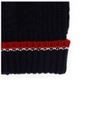 Thom Browne Navy Fine Merino Collaged Links Rwb Beanie In Navy