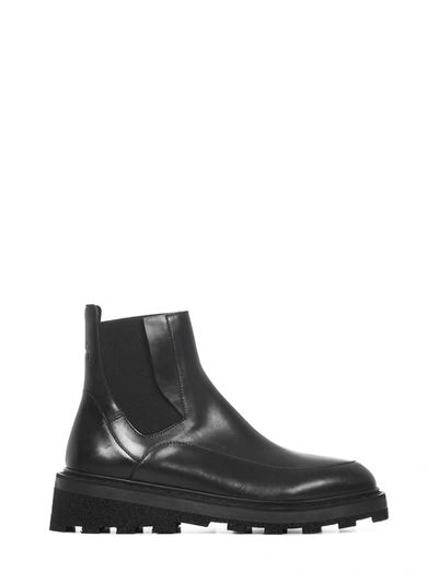 A-cold-wall* Logo-debossed Leather Chelsea Boots In Black