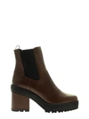 HOGAN H537 CHELSEA ANKLE BOOTS BROWN,HXW5370BZ70O6LS601
