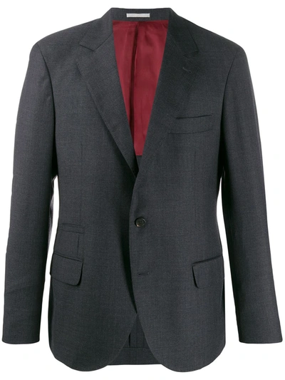 Brunello Cucinelli Slim-fit Blazer In Grey