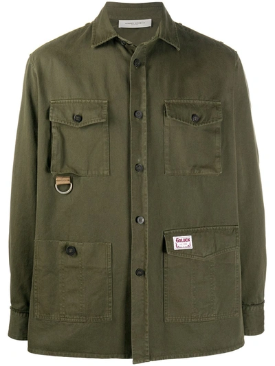 Golden Goose Cargo Pocket Shirt In Green