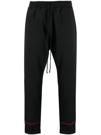 Alchemy Twill Drawstring Waist Trousers In Black