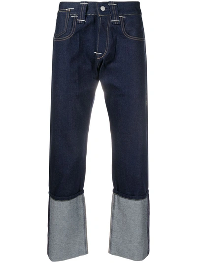 Junya Watanabe X Levis Mid-rise Cropped Jeans In Multicolor