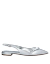 Prada Ballet Flats In Silver