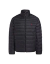 Polo Ralph Lauren Embroidered Logo Quilted Padded Jacket In Black