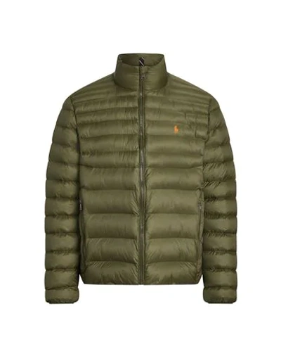 POLO RALPH LAUREN POLO RALPH LAUREN PACKABLE QUILTED JACKET MAN PUFFER MILITARY GREEN SIZE M RECYCLED NYLON,41991729DS 7