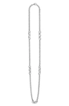 Lagos Enso Ring Station Necklace In Silver