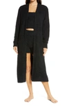 Skims Cozy Knit Bouclé Robe In Onyx