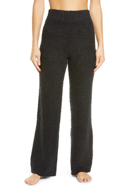 Skims Cozy Knit Bouclé Pants In Onyx