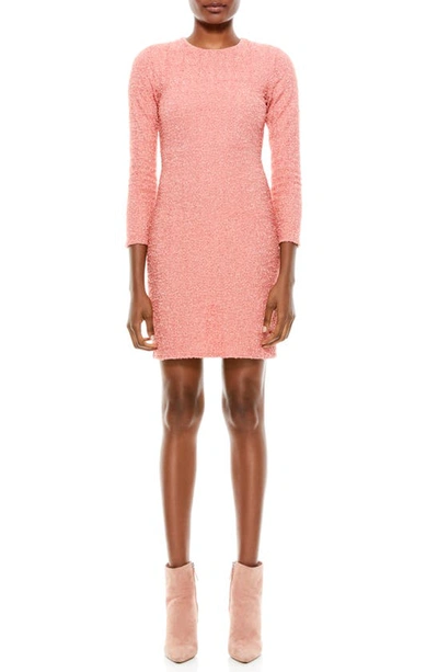 Alice And Olivia Delora Sequined Stretch-tulle Mini Dress In Rose