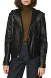 MARC NEW YORK HOODED LEATHER JACKET,MW0A1799