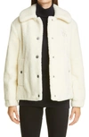 BURBERRY WISHAW MONOGRAM LOGO WOOL BLEND FLEECE JACKET,8036148