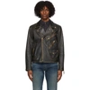 RRL RRL BLACK LEATHER MARSHALL JACKET