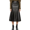 LOEWE BLACK LAMBSKIN GODET SKIRT