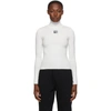 ALEXANDER WANG T ALEXANDERWANG.T WHITE LOGO PATCH TURTLENECK