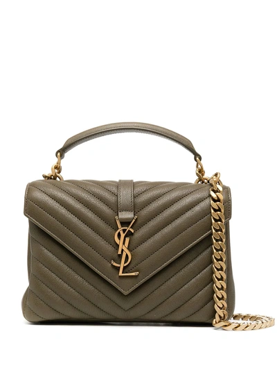 Saint Laurent Medium College Shoulder Bag In Green