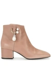 COLIAC STONE-EMBELLISHED ANKLE BOOTS