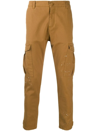 Family First Slim-fit Cargo Trousers In Brown