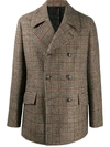 ETRO CHECKED DOUBLE-BREASTED COAT