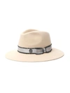 MAISON MICHEL MAISON MICHEL RICO CONTRASTING BAND FEDORA HAT