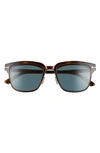 Tom Ford 54mm Blue Light Blocking Glasses & Clip-on Sunglasses In Dark Havana