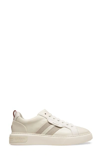 Bally Maxim Lambskin Leather Sneaker In White Leather