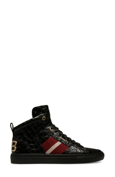 Bally Hexton High Top Sneaker In Black Leather