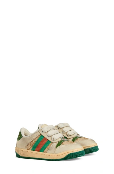 Gucci Kids' Toddler Screener Sneaker In Beige