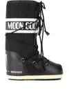 Moon Boot Icon Shell And Faux Leather Snow Boots In Nero