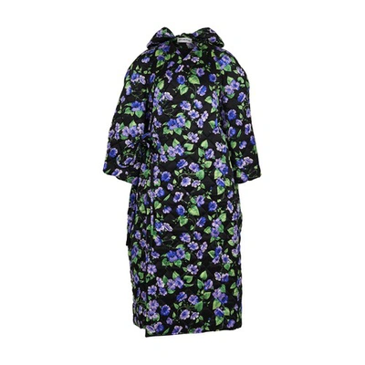 Balenciaga Floral Jacket In Black Purple