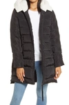 SAM EDELMAN PUFFER COAT WITH FAUX SHEARLING LINED HOOD,32239-S0
