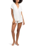Shop Eberjey Sleep Chic Short Pajamas In Pine/ Bellini