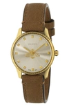 GUCCI G-TIMELESS BEE LEATHER STRAP WATCH, 32MM,YA1265022