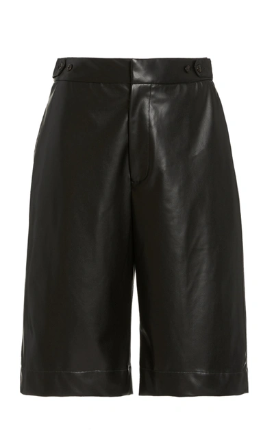 Deveaux Women's Simone Vegan Leather Shorts In Black