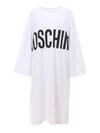 MOSCHINO STRETCH COTTON MAXI DRESS INWHITE