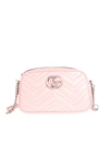 GUCCI SMALL GG MARMONT SHOULDER BAG IN PASTEL PINK