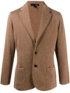 LARDINI KNITTED SINGLE-BREASTED BLAZER