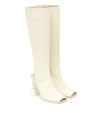 JACQUEMUS LES BOTTES OLIVE LEATHER KNEE-HIGH BOOTS,P00489565