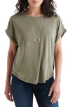 Lucky Brand Sandwash T-shirt In Olive