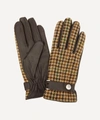 DENTS MARGARET LEATHER AND ABRAHAM MOON WOOL TWEED GLOVES,000712400