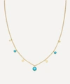 ASTLEY CLARKE GOLD PLATED VERMEIL SILVER STILLA DROPLET TURQUOISE PENDANT NECKLACE,000717522