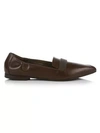 Brunello Cucinelli Monili-trimmed Leather Loafers In Brown