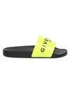 Givenchy Logo Neon Pool Slides In Fluo Yellow