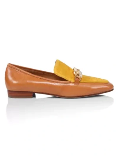 Tory Burch Jessa Suede & Leather Loafers In Tiramisu