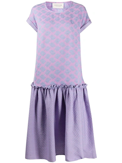 Cecilie Copenhagen Signe Layered Dress In Purple