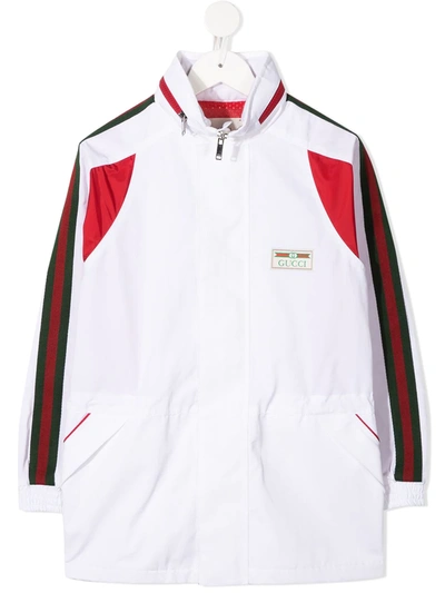 Gucci Kids' Logo Patch Jacket In White
